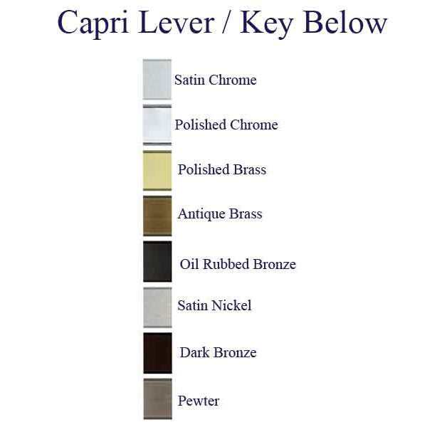 G-U CAPRI HANDLE & 45MM PLATE, ACTIVE, KEYED WITH THUMBTURN (HANDLE ABOVE CYLINDER) CHOOSE COLOR