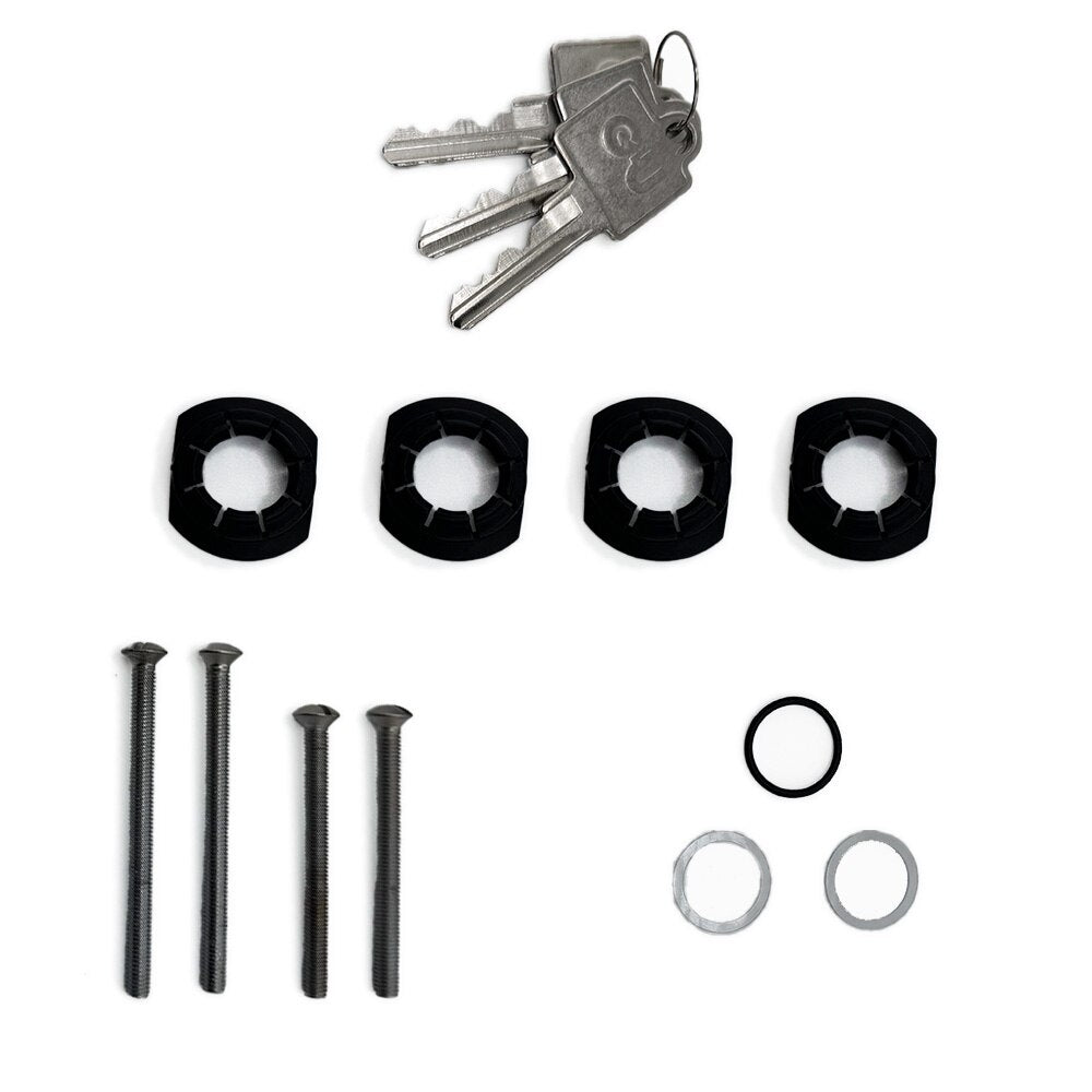 G-U CAPRI HANDLE & 45MM PLATE, ACTIVE, KEYED WITH THUMBTURN (HANDLE BELOW CYLINDER) CHOOSE COLOR