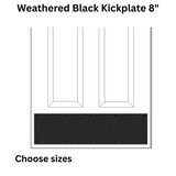 Brass Accents Weathered Black Kickplate 8" - Choose Size