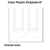 Brass Accents Clear Plastic Kickplate 8" - Choose Size