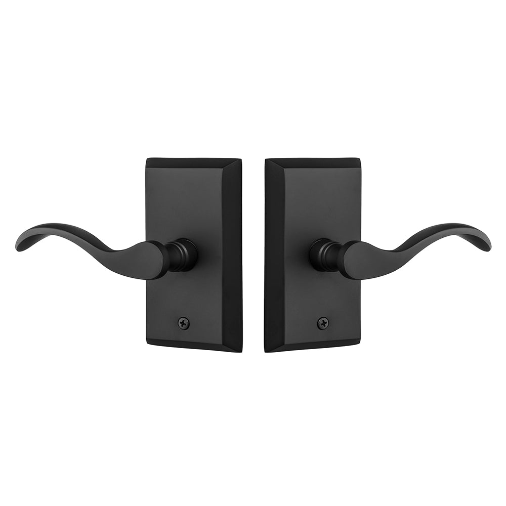 L2AMPCLUS10B PREMIUM AQUA SOLID BRASS SECTIONAL MULTIPOINT TRIM SET WITH CHELSEA LEVER IN ANTIQUE BLACK FINISH