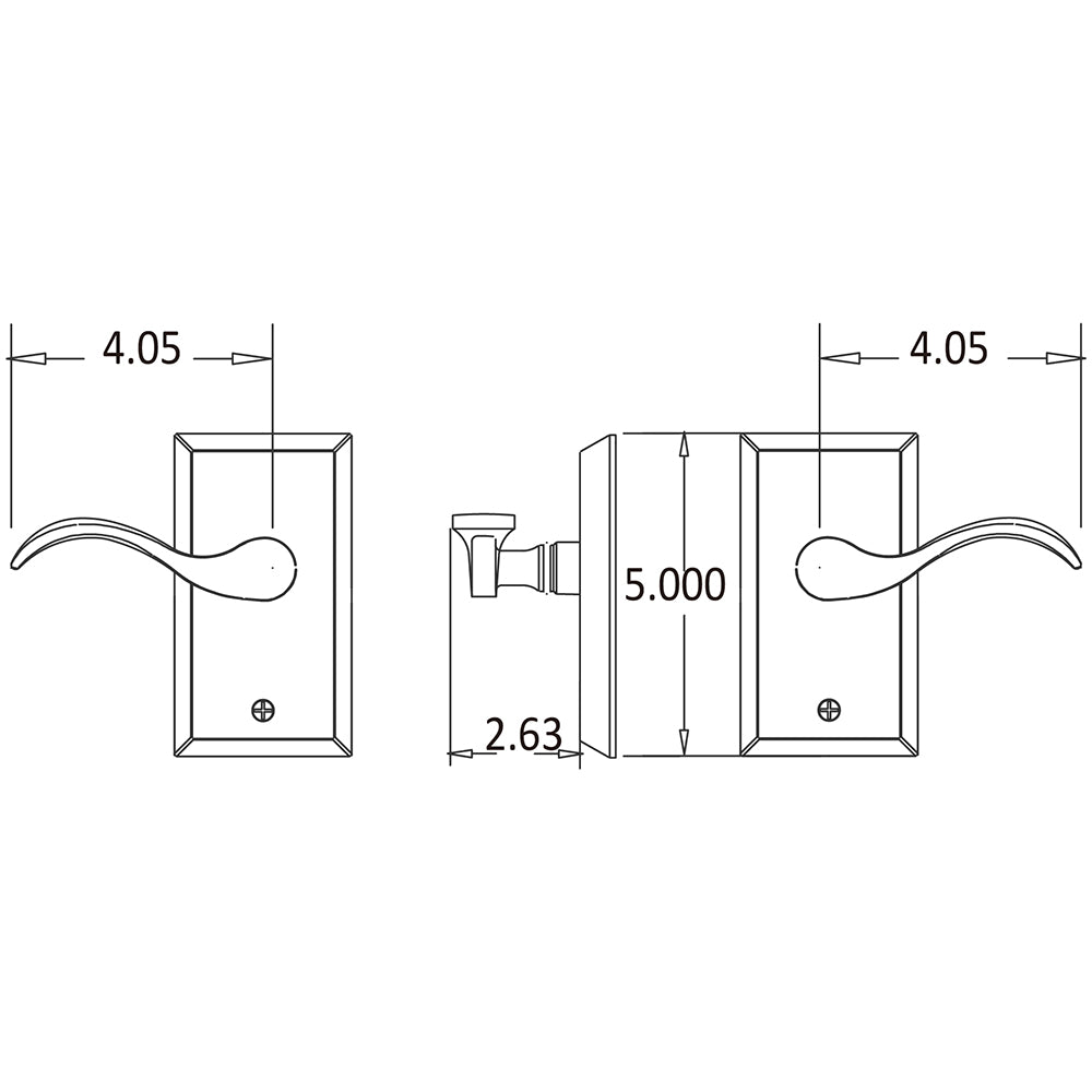 L2AMPCLUS15 PREMIUM AQUA SOLID BRASS SECTIONAL MULTIPOINT TRIM SET WITH CHELSEA LEVER IN BRUSHED NICKEL FINISH