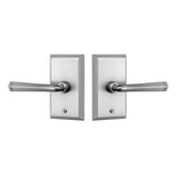 L2AMPDQUS15 PREMIUM AQUA SOLID BRASS SECTIONAL MULTIPOINT TRIM SET WITH QUATTRO LEVER IN BRUSHED NICKEL FINISH