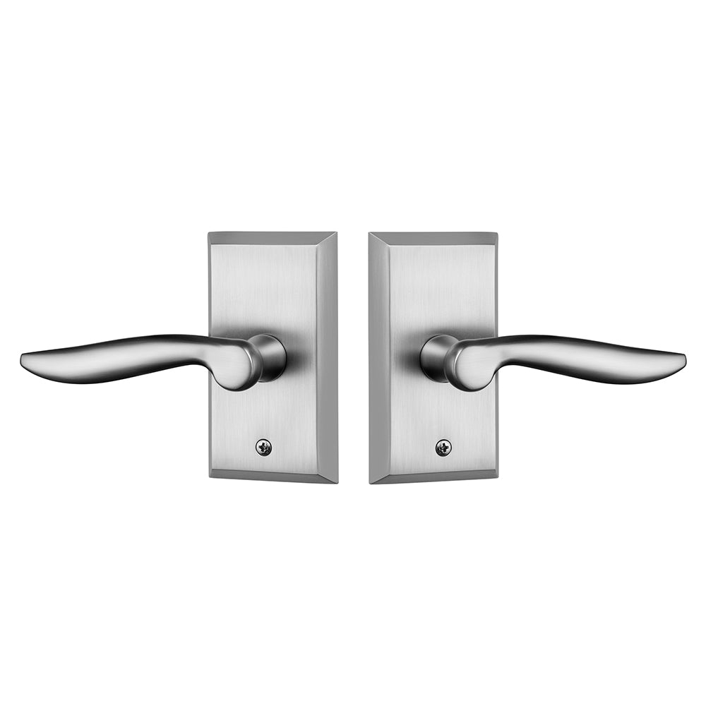 L2AMPMLUS15 PREMIUM AQUA SOLID BRASS SECTIONAL MULTIPOINT TRIM SET WITH DAHLI LEVER IN BRUSHED NICKEL FINISH