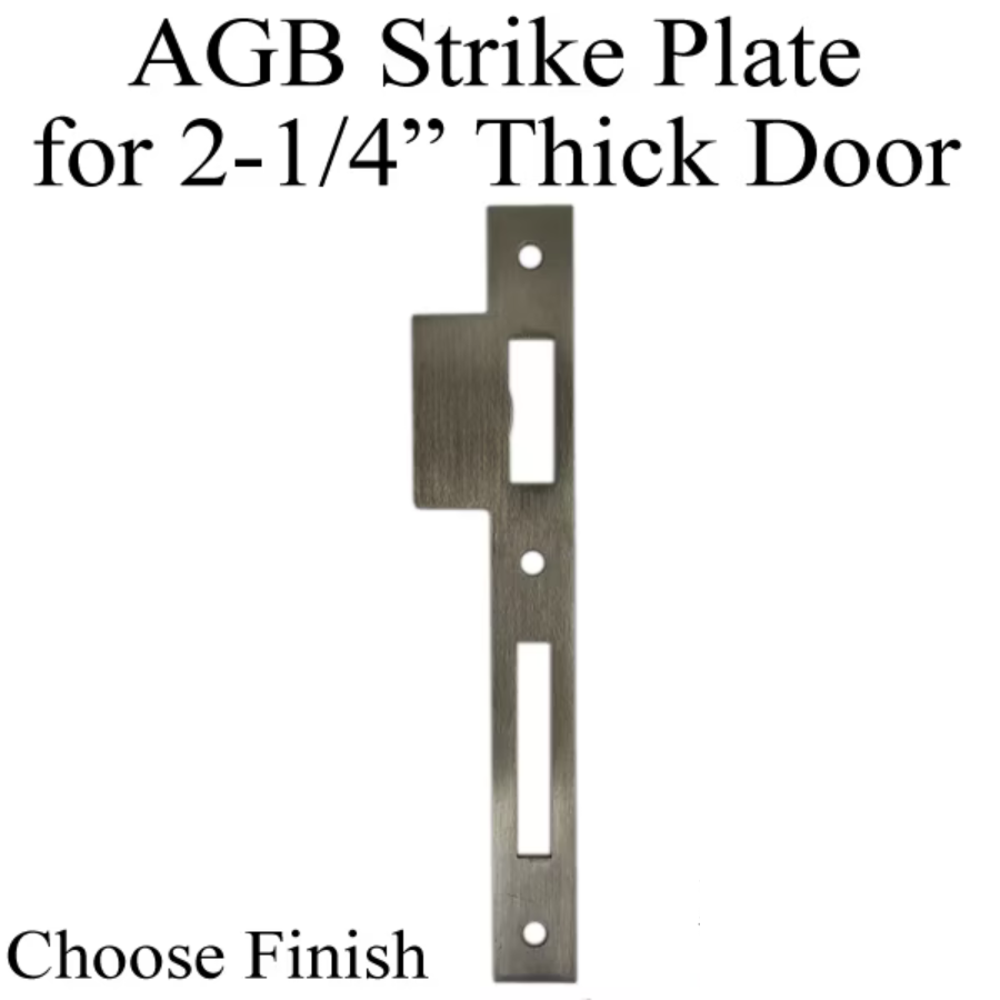 AGB Flush Strike Plate for 2-1/4" (57mm) Thick Door