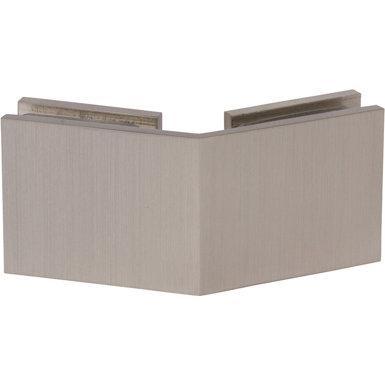 SDGQ135BSN Rockwell Square 135° Glass to Glass Clamp in Brushed Nickel Finish