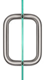 SDH3/4X8-BS 8″ Back to Back Tubular Pull in Brushed Nickel Finish for Heavy Glass Frameless Shower Doors