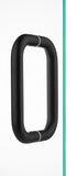 SDH3/4X8-US10B 8" Back to Back Tubular Pull in Antique Black Finish for Heavy Glass Frameless Shower Doors