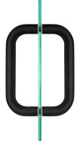 SDH3/4X8-US10B 8" Back to Back Tubular Pull in Antique Black Finish for Heavy Glass Frameless Shower Doors