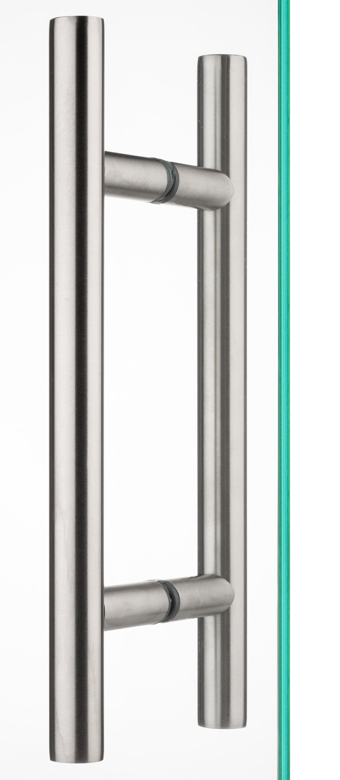 SDHLP8BS Rockwell 8 inch Back to Back Ladder Pull in Brushed Nickel for Heavy Glass Frameless Shower Doors
