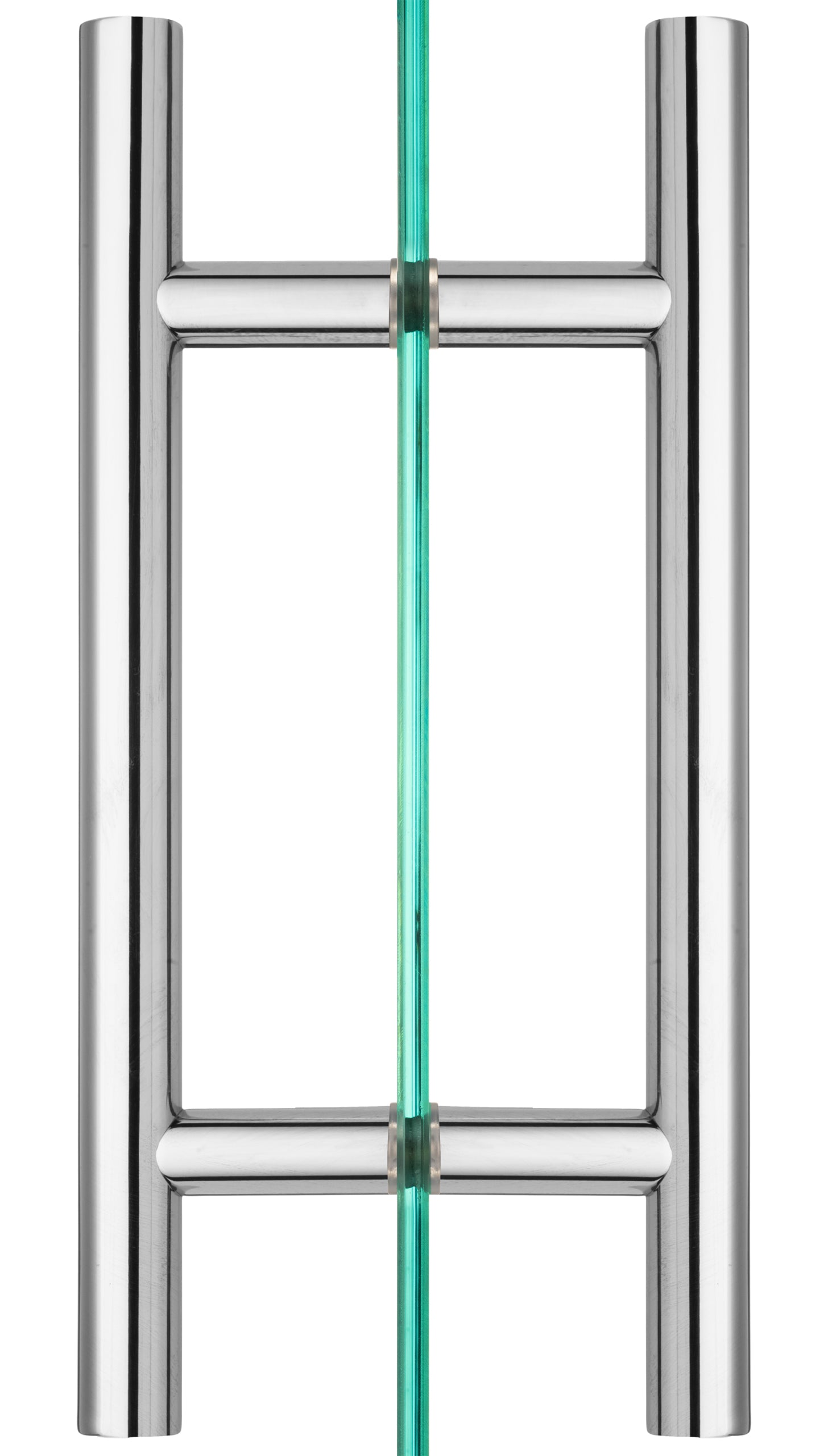 SDHLP6PS Rockwell 6 inch Back to Back Ladder Pull in Chrome for Heavy Glass Frameless Shower Doors