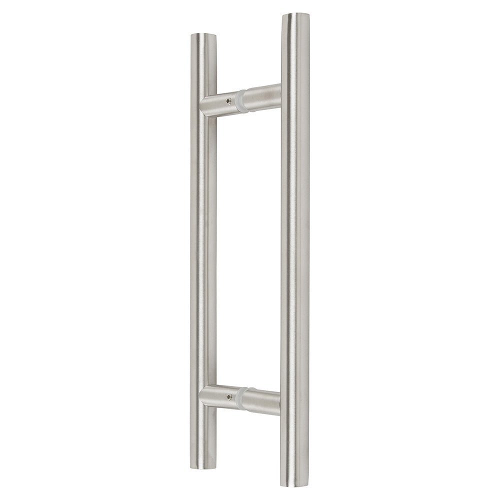 SDHLP8BS Rockwell 8 inch Back to Back Ladder Pull in Brushed Nickel for Heavy Glass Frameless Shower Doors