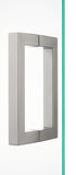 SDHQ8BSL 8" Square Back to Back Pull in Brushed Nickel Finish for Heavy Glass Frameless Shower Doors