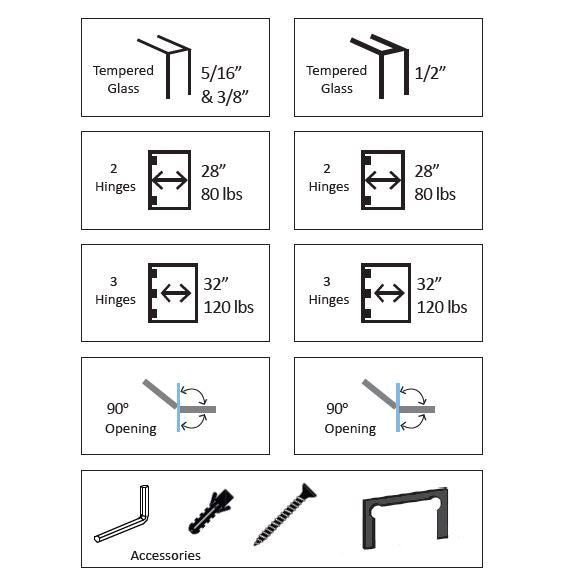 SHB135BN-0C 135 Degree Glass to Glass Bevelled Shower Hinge in Brushed Nickel Finish for Frameless Heavy Glass Shower Doors