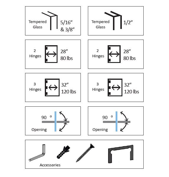 SHS180BSN0 Rockwell Classic 180 degree Glass to Glass Shower Hinge in Brushed Nickel Finish