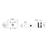 SNC6US10B ROCKWELL SOLID BRASS NOTCHLESS SQUARE U CLAMP IN ANTIQUE BLACK FINISH FOR 1/4″ THICK GLASS