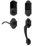 Baldwin Boulder Z-Wave Left Handed Sectional Electronic Keyless Entry Handleset with Beavertail Interior Lever from the Estate Collection