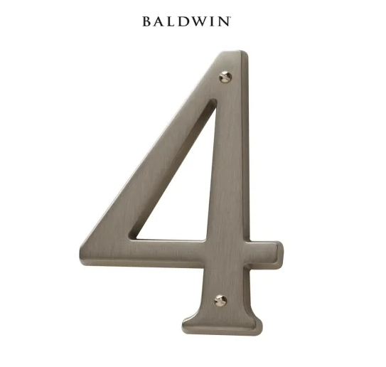 5" Baldwin "4" House Number