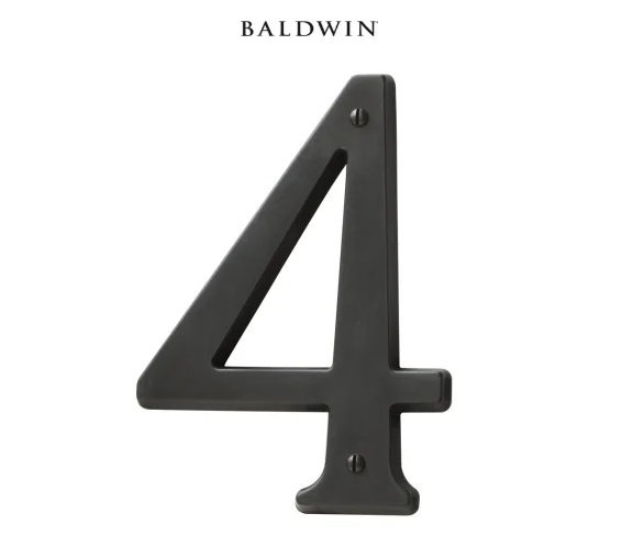 5" Baldwin "4" House Number