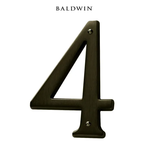 5" Baldwin "4" House Number