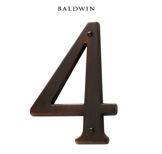 5" Baldwin "4" House Number
