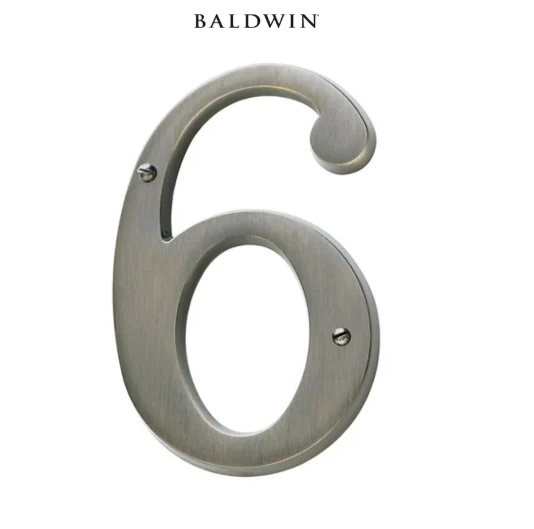 5" Baldwin "6" House Number