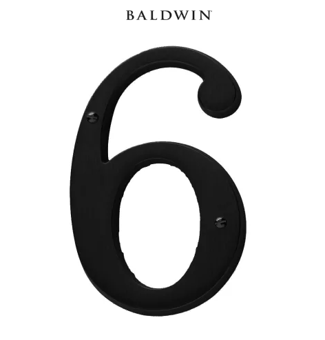 5" Baldwin "6" House Number