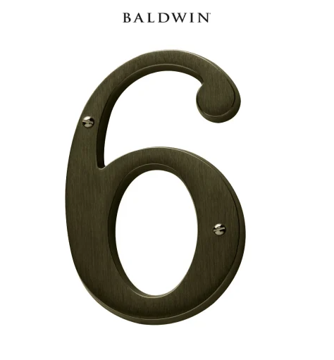 5" Baldwin "6" House Number