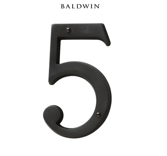 5" Baldwin "5" House Number