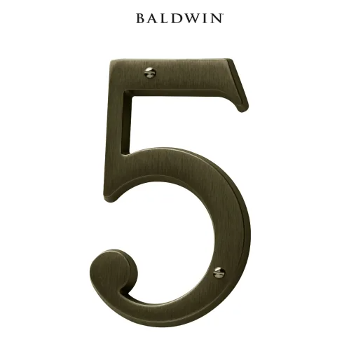5" Baldwin "5" House Number
