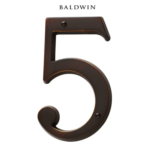 5" Baldwin "5" House Number