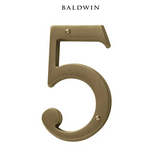 5" Baldwin "5" House Number