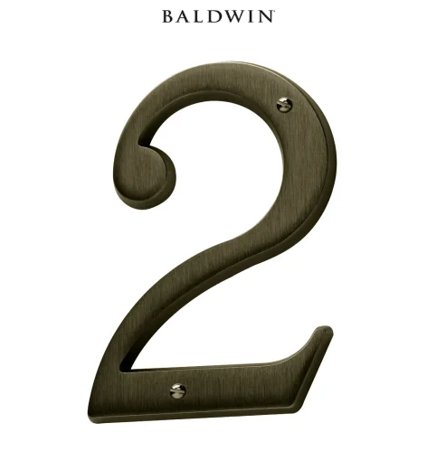 5" Baldwin "2" House Number