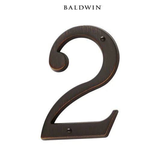 5" Baldwin "2" House Number