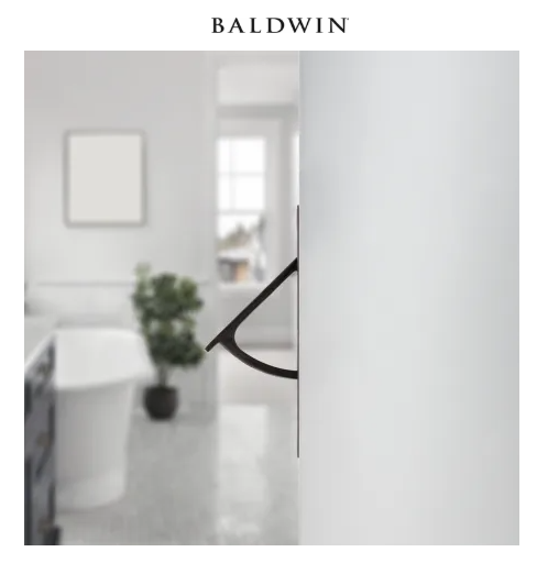 Baldwin 3/4 Inch x 3-7/8 Inch Solid Brass Edge Pull