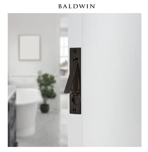 Baldwin 3/4 Inch x 3-7/8 Inch Solid Brass Edge Pull