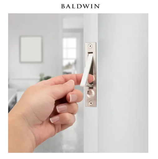 Baldwin 3/4 Inch x 3-7/8 Inch Solid Brass Edge Pull