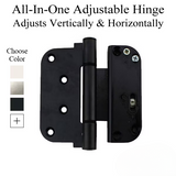 3-5/8 X 4 Adjustable Hinge, All In One (V-H) Nrp Door, Steel Base - 370003