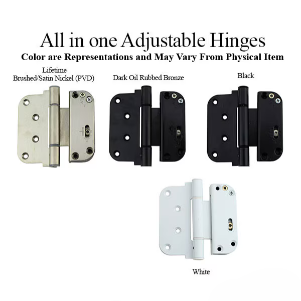 3-5/8 X 4 Adjustable Hinge, All In One (V-H) Nrp Door, Steel Base - 370003