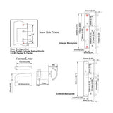 HOPPE Multipoint Lock Handleset - M151/216 VERONA CONTEMPORARY INACTIVE - Antique Brass , 2131101