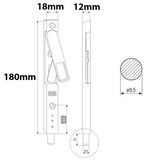 Agb Sicurtop Bolt For Passive Or Inactive Hinged Doors, 180mm Length, 4mm Gap