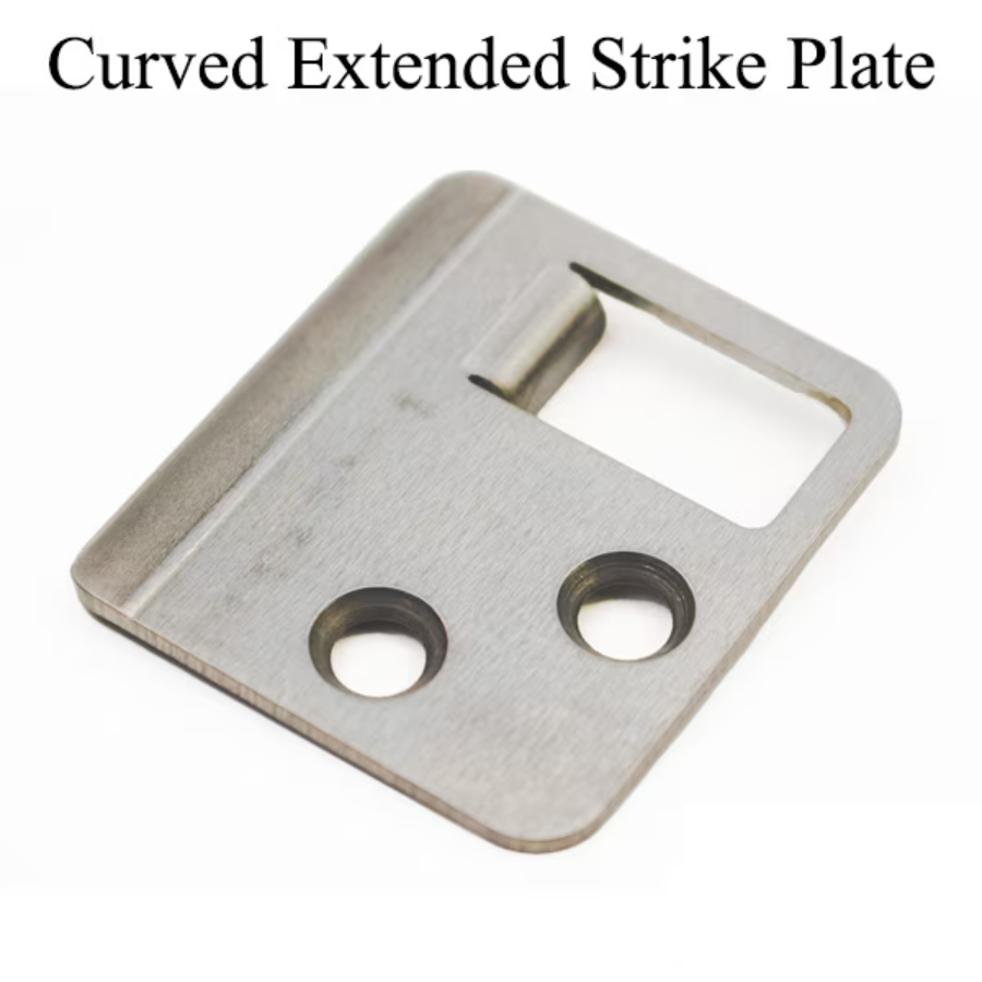 Shootbolt strike plate / keepers Extended Curved lip, single door shoot bolts LH Sill / RH Head