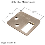 Strike Plate / Keepers for Shootbolts RH Sill / LH Head