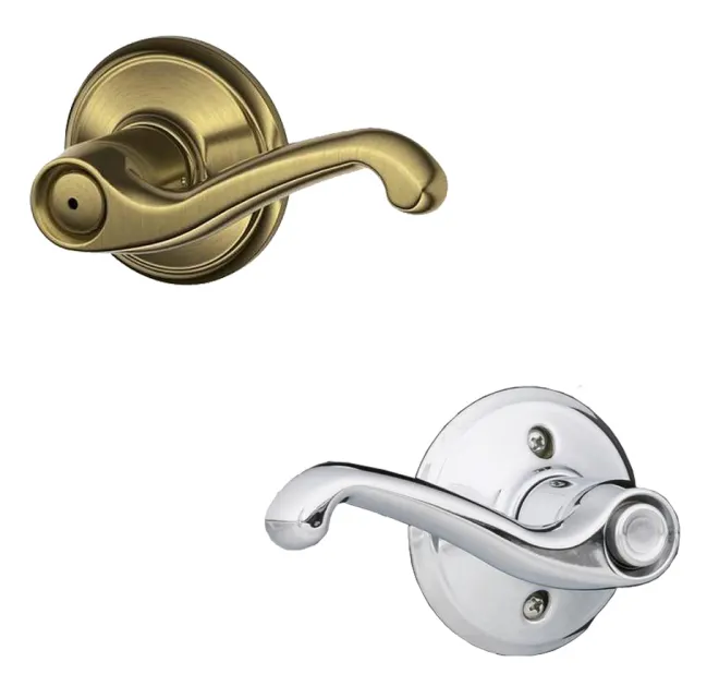 Schlage Flair Right Handed Privacy Door Lever Set - Split Finish Only