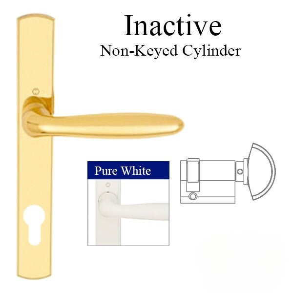 HOPPE Multipoint Lock Handleset - M151/216 VERONA CONTEMPORARY INACTIVE-Pure White ,2131127