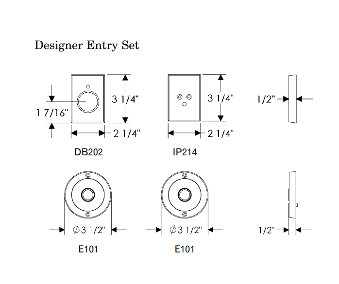 Rocky Mountain Round Designer Textures Entry Set 3 1/2″