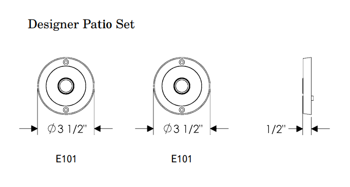 Rocky Mountain Round Flute Entry Set 3 1/2″