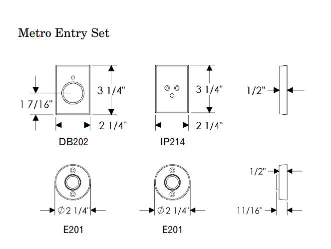 Rocky Mountain Round Metro Entry Set 2 1/4″