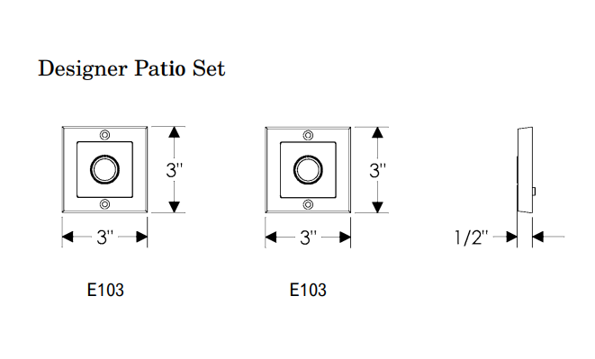 Rocky Mountain Square Flute Entry Set 3″ x 3″