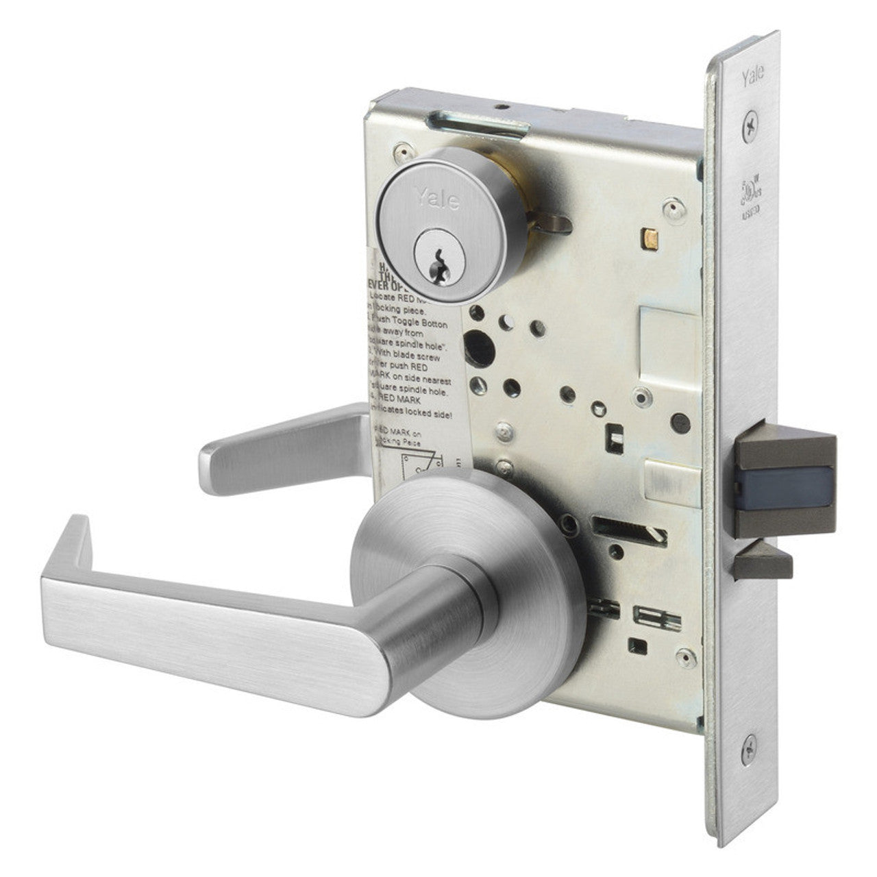 Accentra 8808FL Grade 1 Classroom Mortise Lock, Augusta Lever